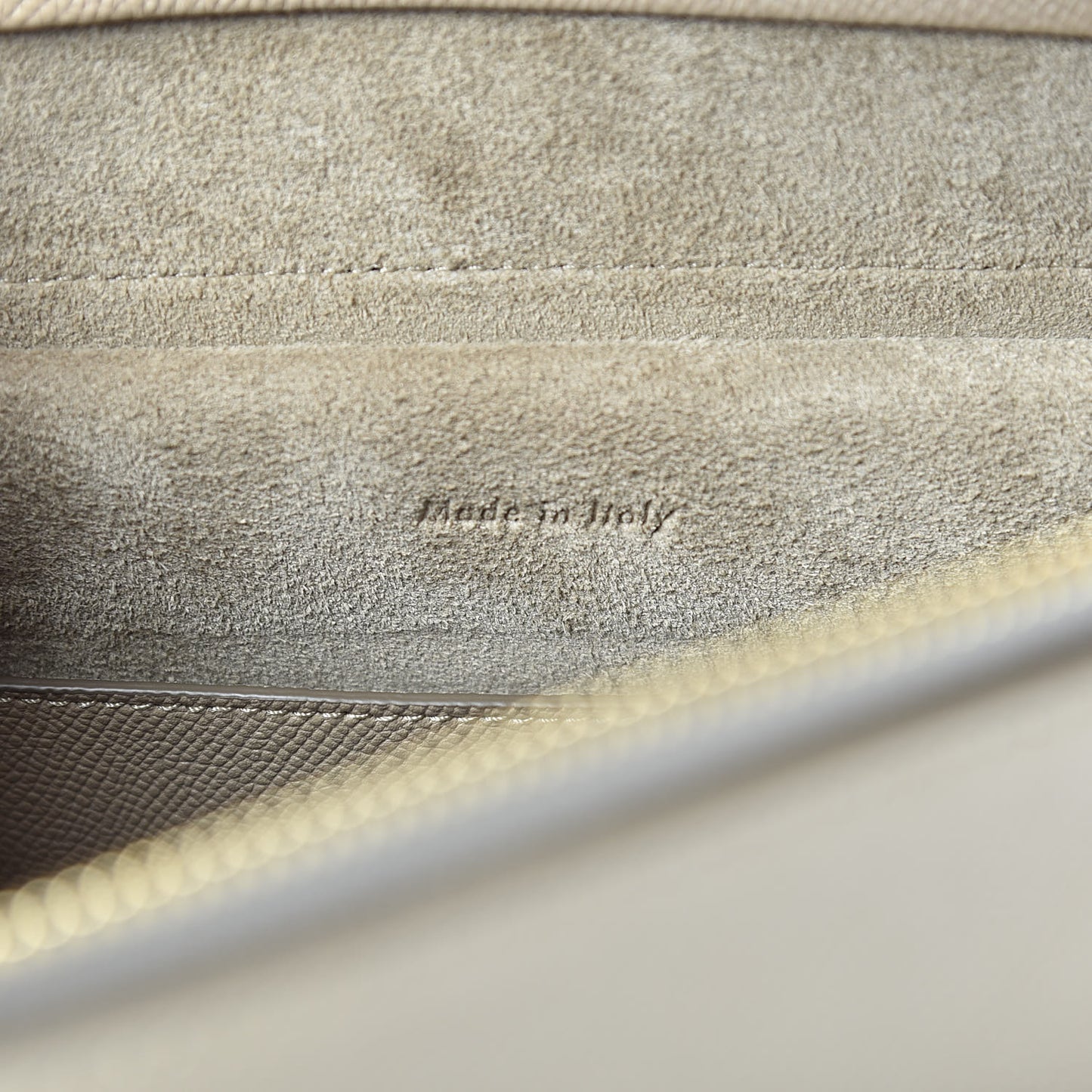 Grained Calfskin Micro Belt Bag Light Taupe