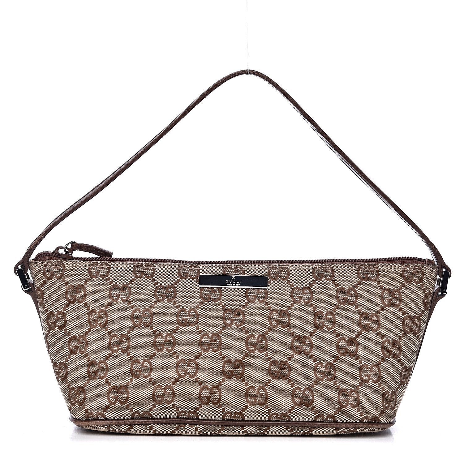 Gucci Monogram Boat Pochette Brown 1 of 10