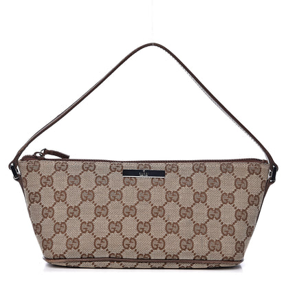 Gucci Monogram Boat Pochette Brown 1 of 10