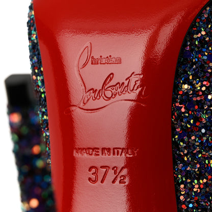 Christian Louboutin Glitter Pigalle Follies 100 Pumps 37.5 China Blue 7 of 11