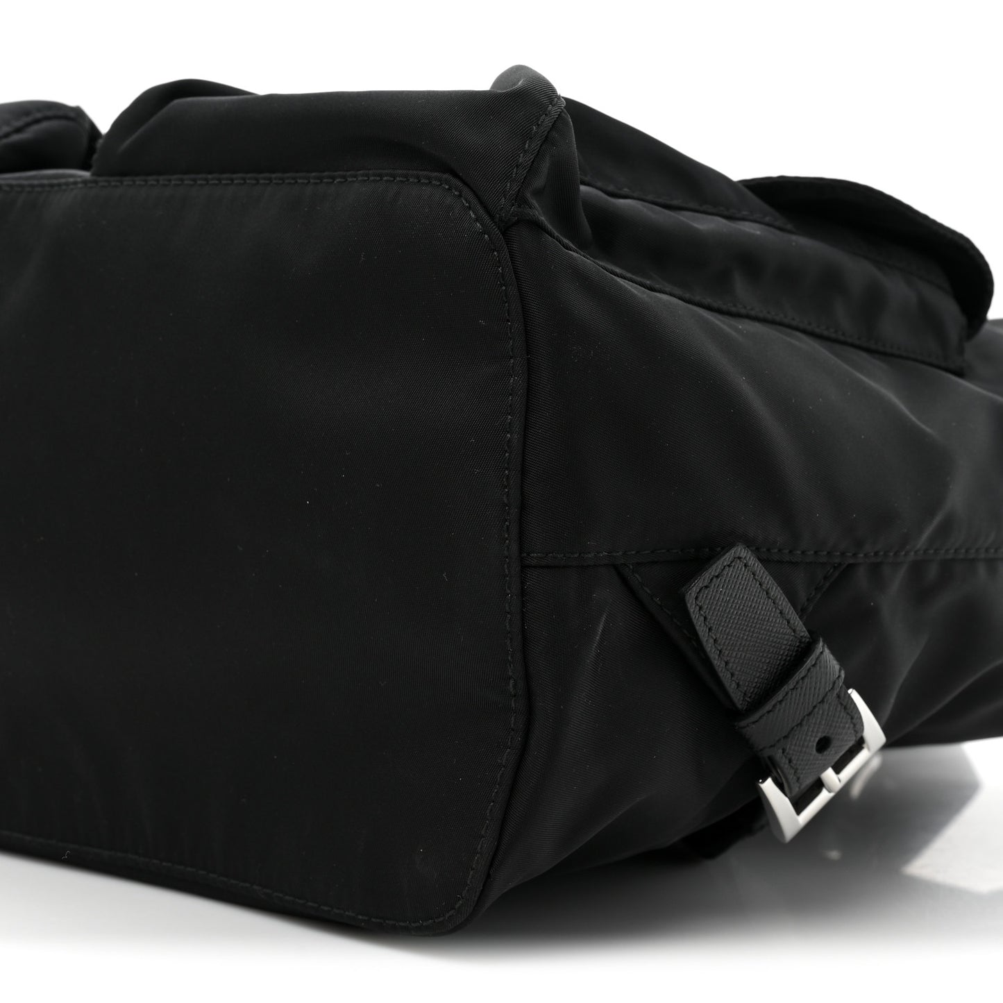Re-Nylon Saffiano Medium Backpack Black