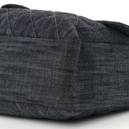 Chanel Denim Quilted Stretch Spirit Messenger Bag Dark Blue 9 of 11