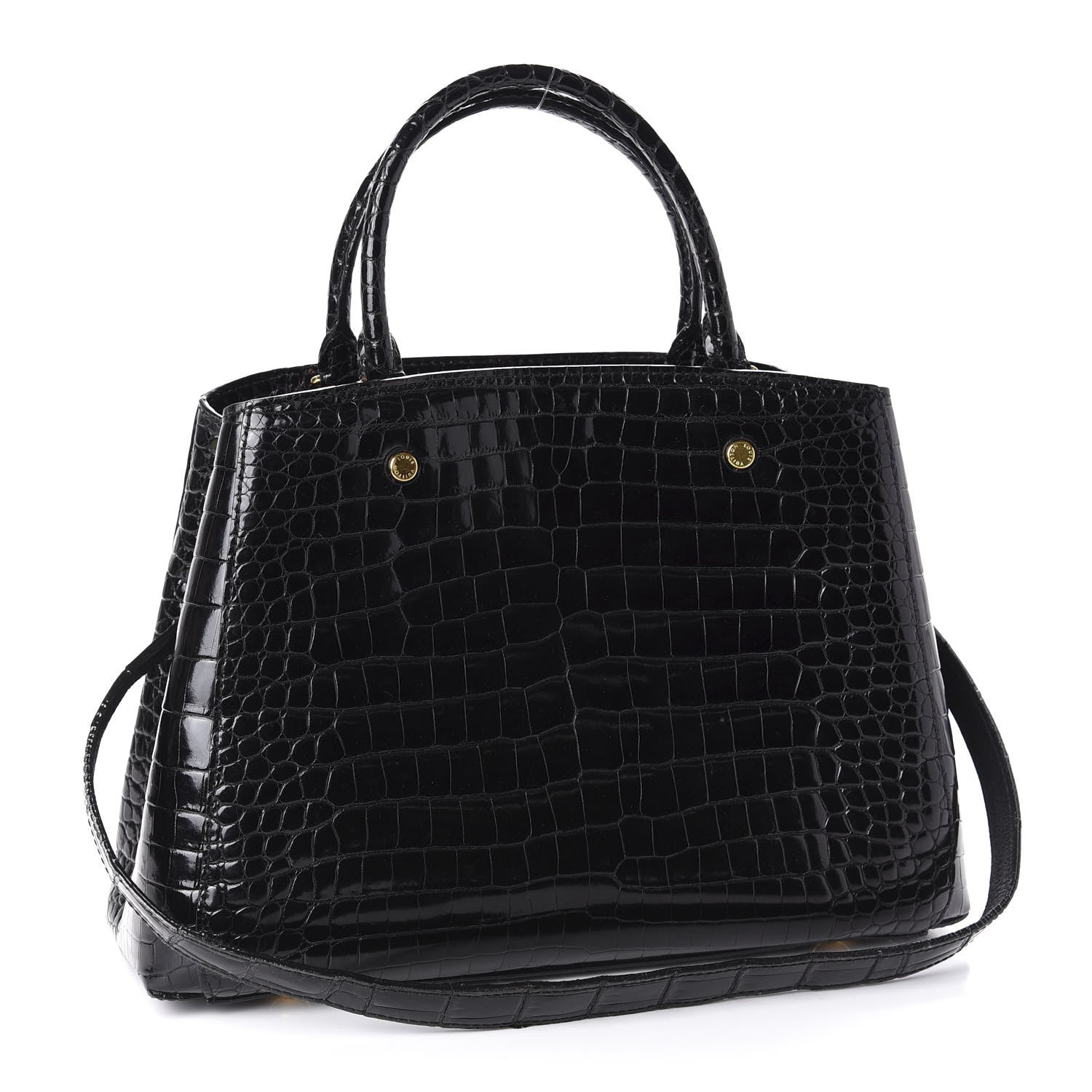 Louis Vuitton Crocodile Brilliant Montaigne MM Black 4 of 12