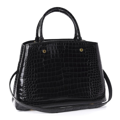 Louis Vuitton Crocodile Brilliant Montaigne MM Black 4 of 12