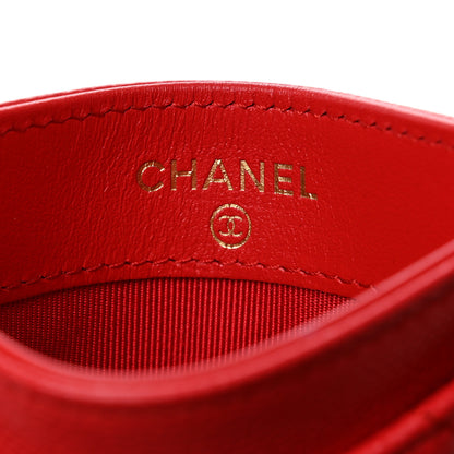 Chanel Caviar Quilted Card Holder Red 5 of 8