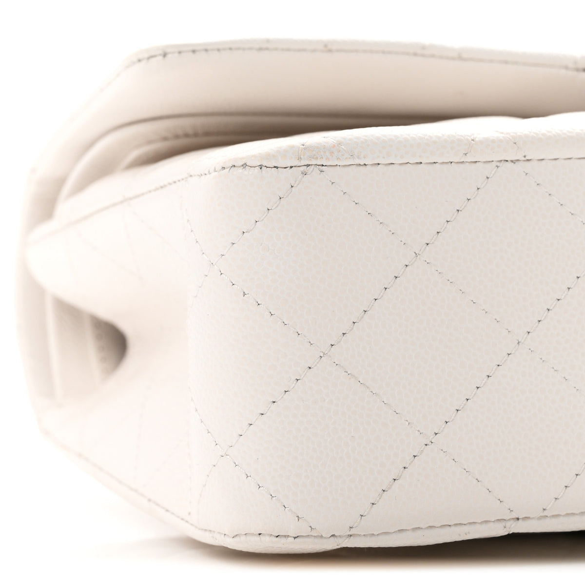 Chanel Caviar Quilted Medium Double Flap White 9 of 10