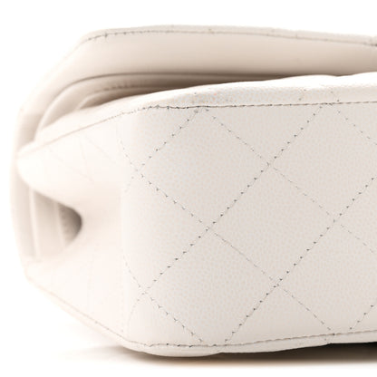Chanel Caviar Quilted Medium Double Flap White 9 of 10