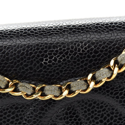 Chanel Caviar Timeless CC Wallet On Chain WOC Black 14 of 14