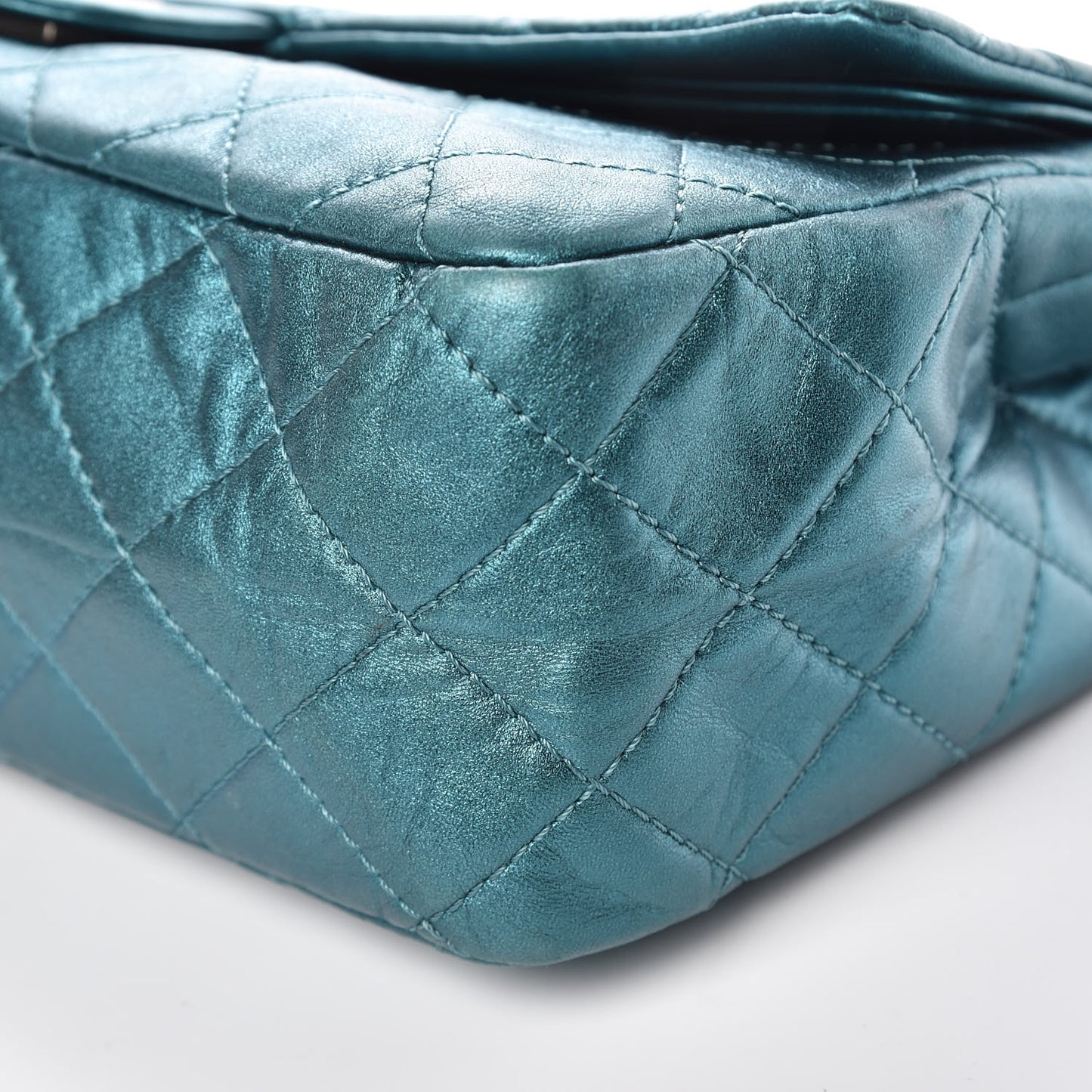 Metallic Calfskin Quilted 2.55 Reissue 227 Flap Turquoise