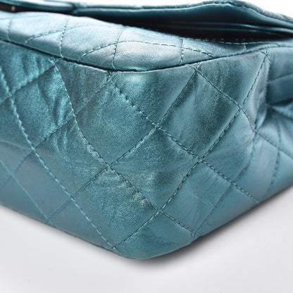 Chanel Metallic Calfskin Quilted 2.55 Reissue 227 Flap Turquoise 9 of 15