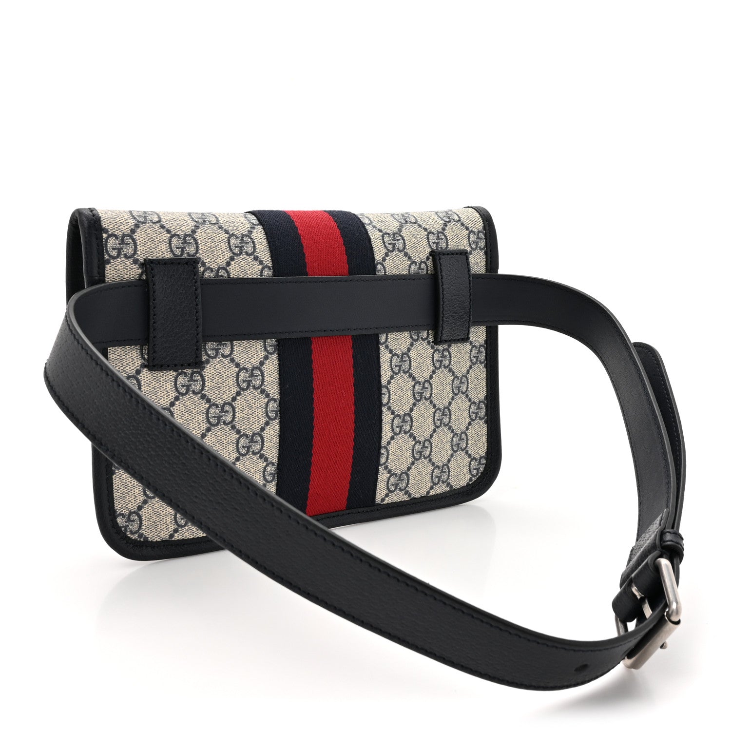 Gucci GG Supreme Monogram Web Small Ophidia Belt Bag 90 36 Beige Navy 3 of 10