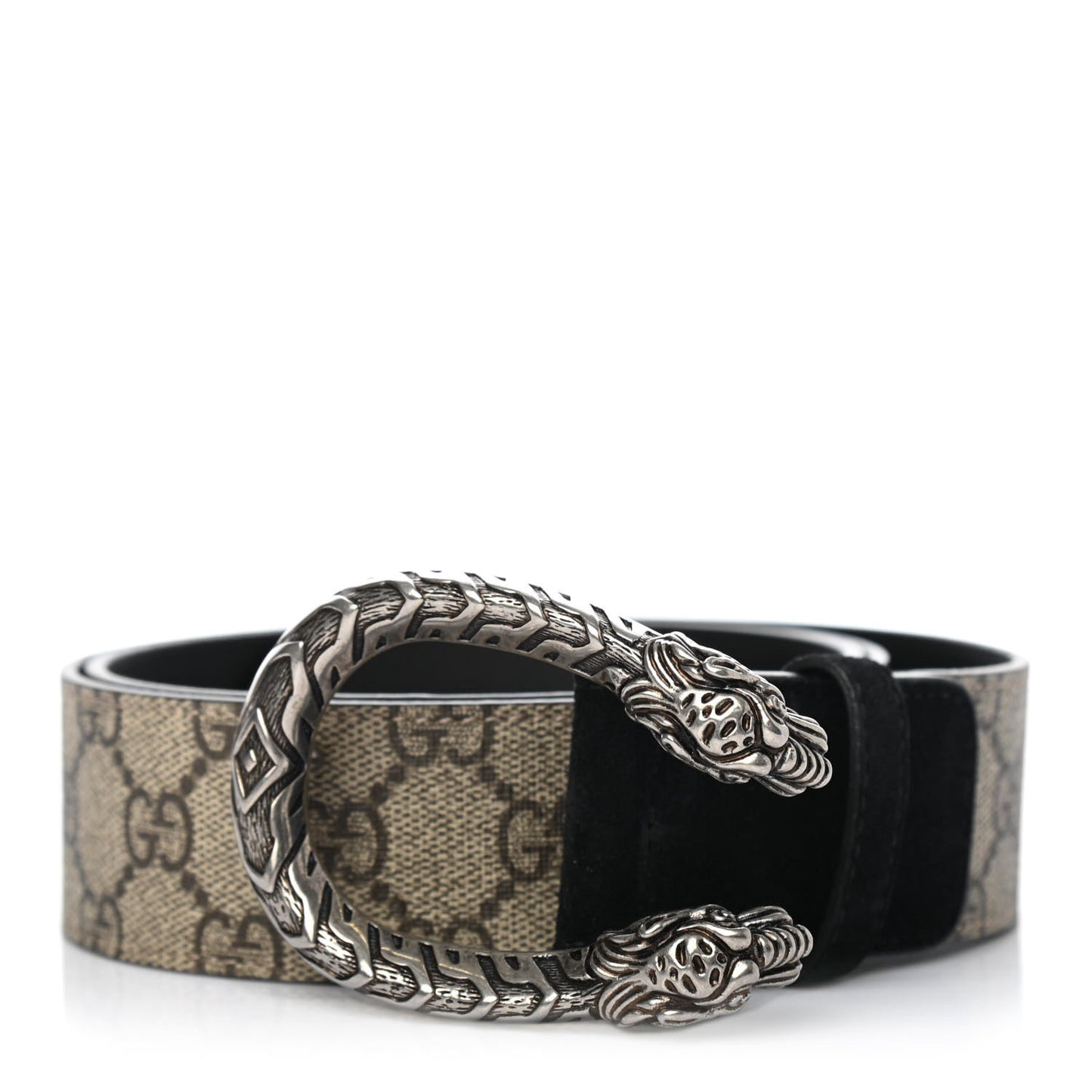 GG Supreme Monogram Suede Dionysus 40mm Belt 90 36 Beige Black