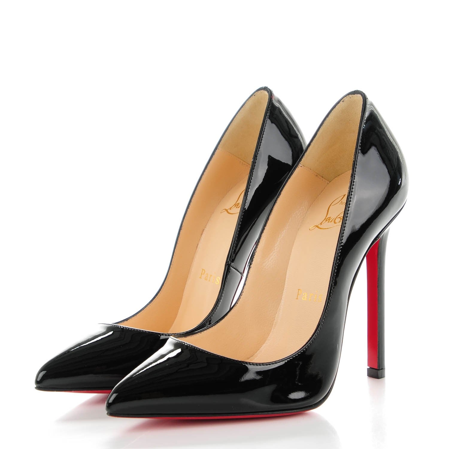 Christian Louboutin Patent Pigalle 120 Pumps 34 Black 3 of 8