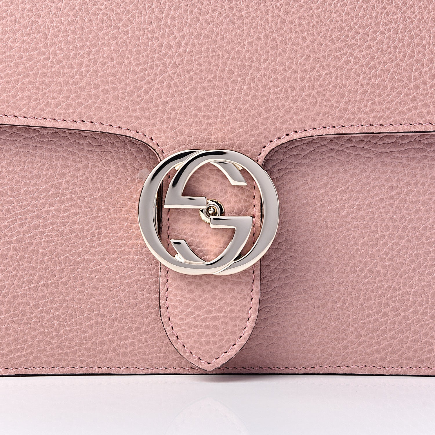 Gucci Dollar Calfskin Interlocking G Shoulder Bag Soft Pink 10 of 11