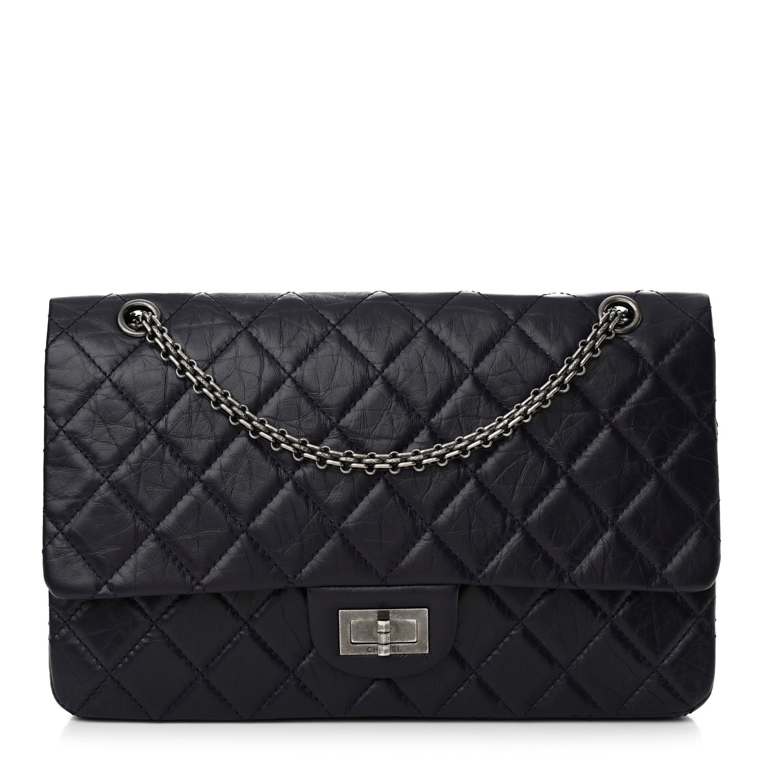 Chanel Aged Calfskin Quilted 2.55 Reissue 227 Flap Plum 1 of 9