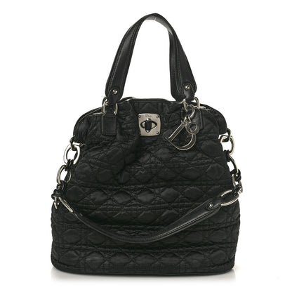Christian Dior Nylon Cannage Charming Lock Tote Black 1 of 10
