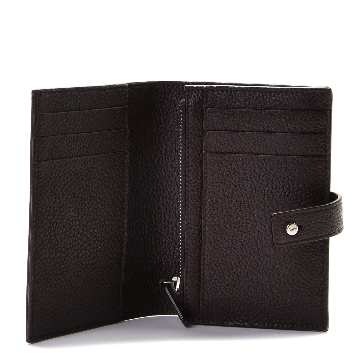 Grained Calfskin Sac De Jour Compact Wallet Black Tulipe