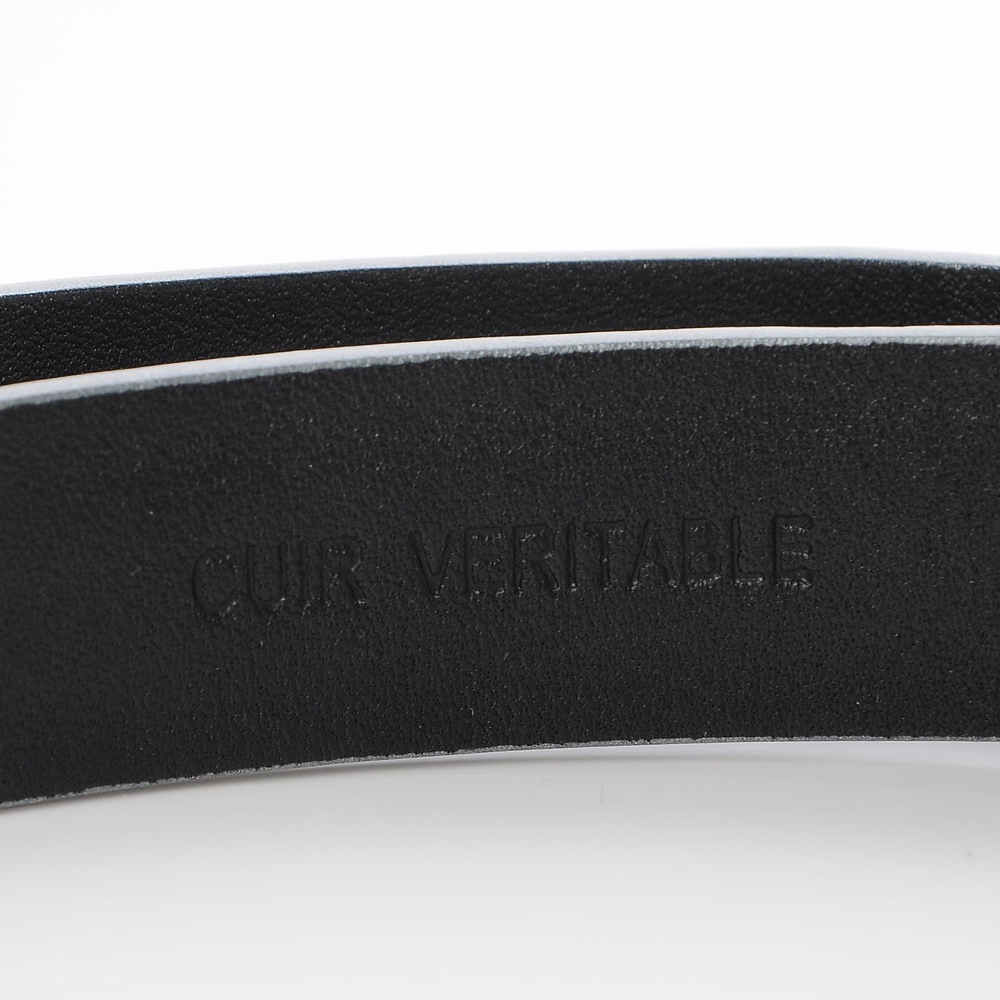 Glitter Calfskin CC Logo Skinny Belt 80 32 Silver