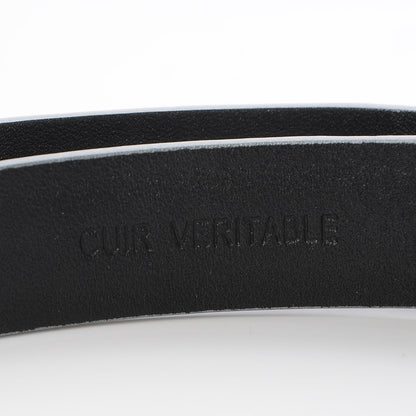 Chanel Glitter Calfskin CC Logo Skinny Belt 80 32 Silver 6 of 8