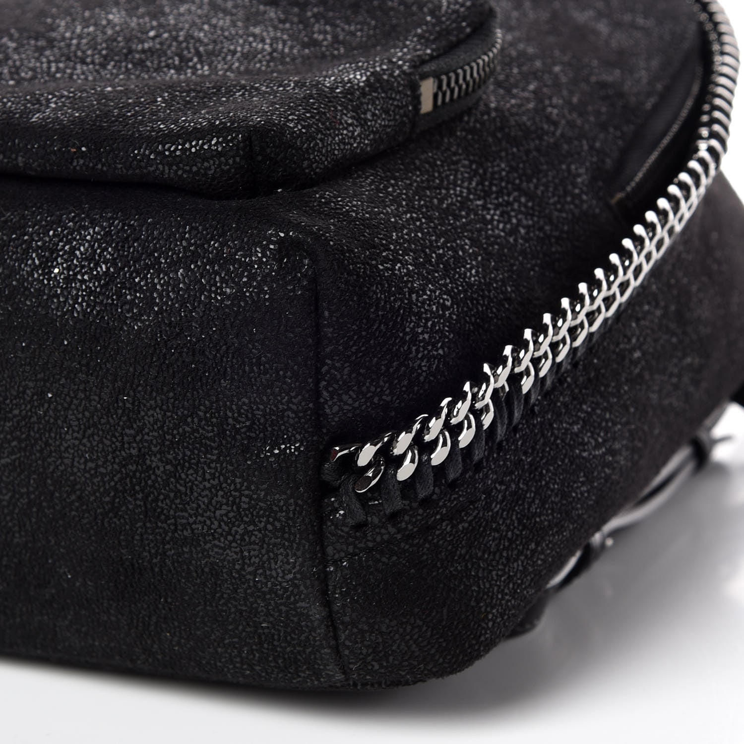 Stella McCartney Shaggy Deer Mini Falabella Backpack Black 6 of 9