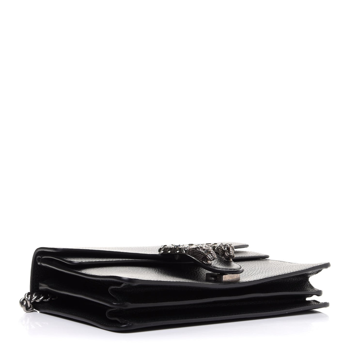 Pebbled Calfskin Small Dionysus Shoulder Bag Black