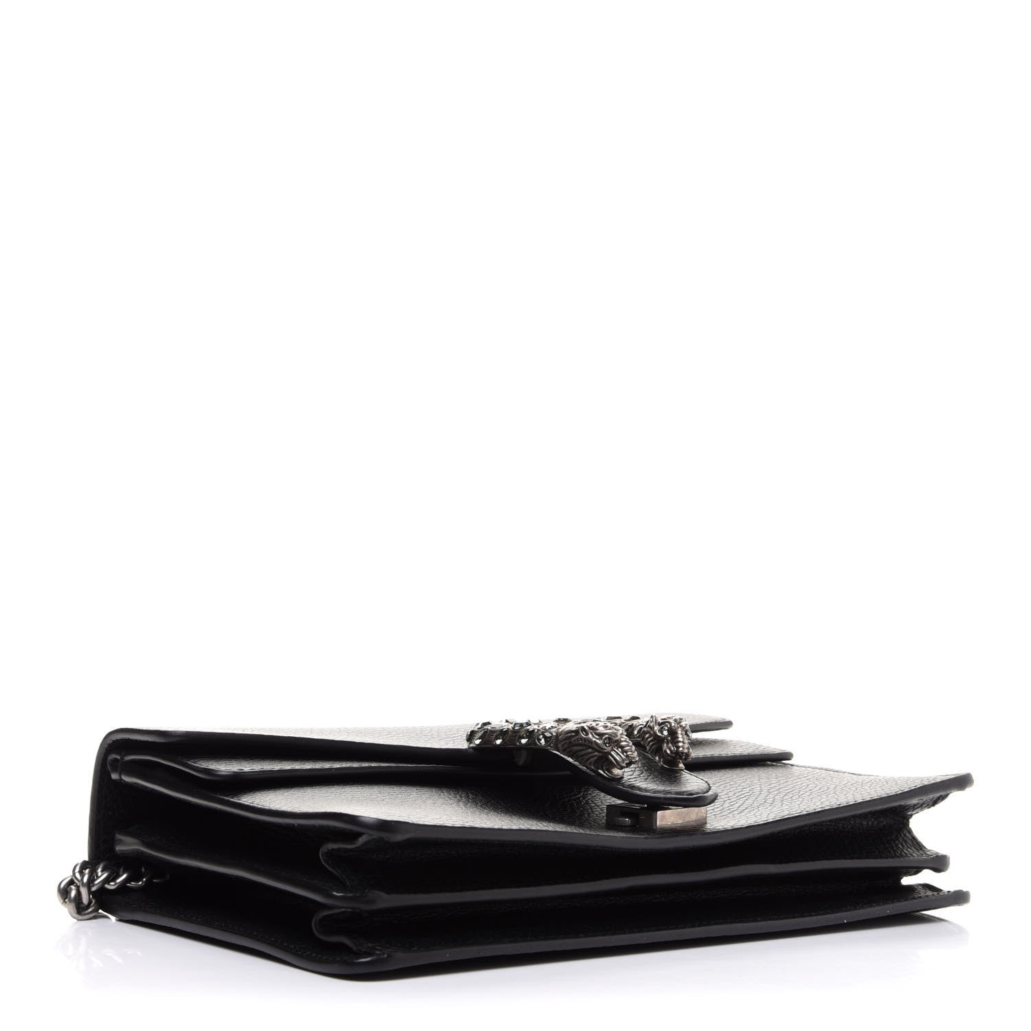 Gucci Pebbled Calfskin Small Dionysus Shoulder Bag Black 4 of 13