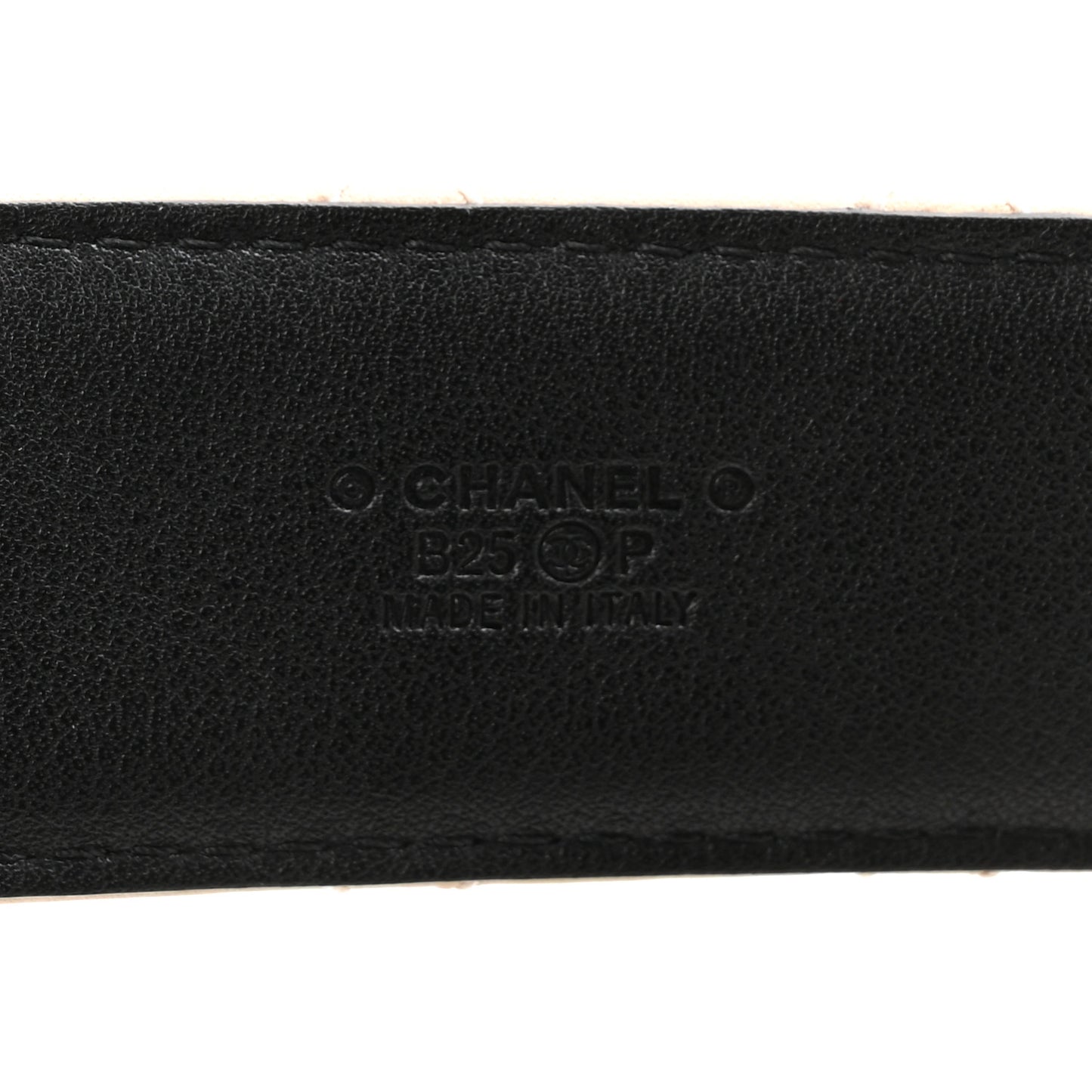 Lambskin Quilted CC Belt 75 30 Beige