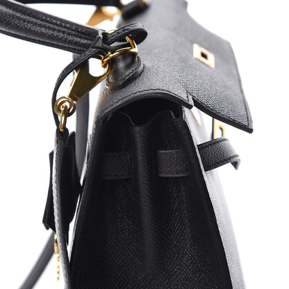 Hermes Epsom Kelly Sellier 25 Black 31 of 52