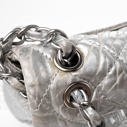Chanel Calfskin Ice Cube On the Rocks Medium Flap Silver 13 of 15