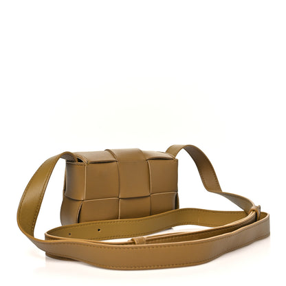 Bottega Veneta Lambskin Maxi Intrecciato Extra Mini Cassette Crossbody Bag Ochre 2 of 9