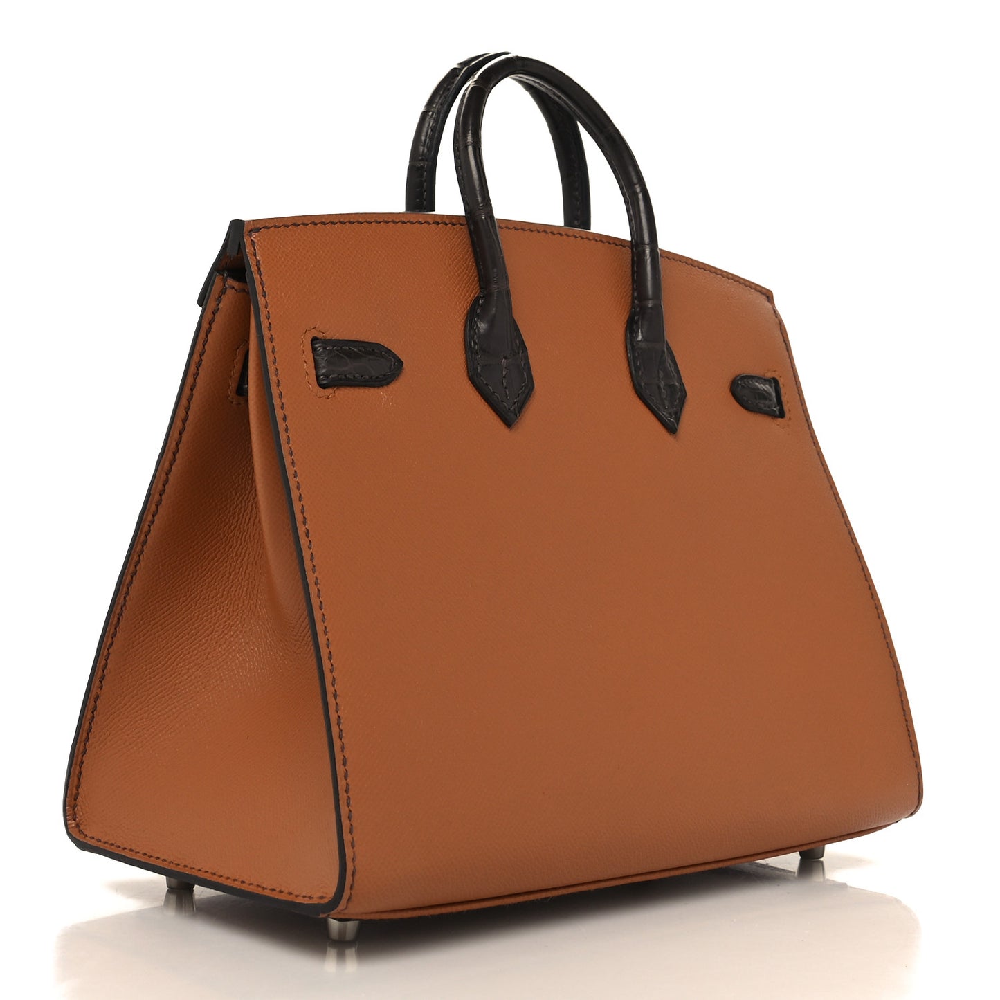 Madame Calfskin Matte Alligator Epsom Faubourg Day Birkin Sellier 20 Gold Ebene Orange