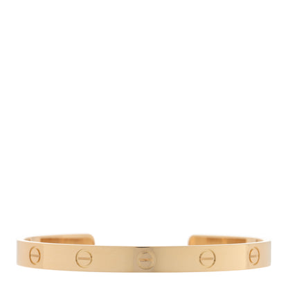 Cartier 18K Yellow Gold LOVE Cuff Bracelet 18 1 of 4