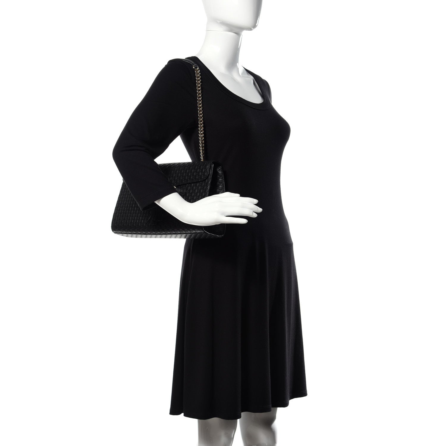 Gucci Microguccissima Medium Emily Chain Shoulder Bag Black 2 of 14