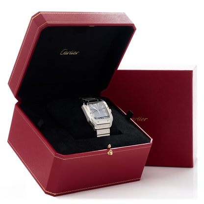 Cartier Stainless Steel 39.8mm Santos De Cartier Automatic Watch Blue 5 of 5