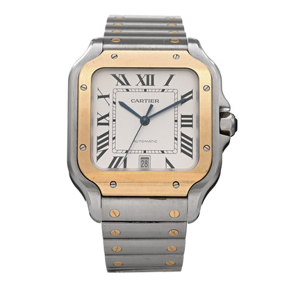 Cartier Stainless Steel 18K Yellow Gold 39.8mm Santos De Cartier Automatic Watch 1 of 5