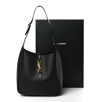 Saint Laurent Smooth Calfskin Small Le 5 A 7 Soft Hobo Black 10 of 10