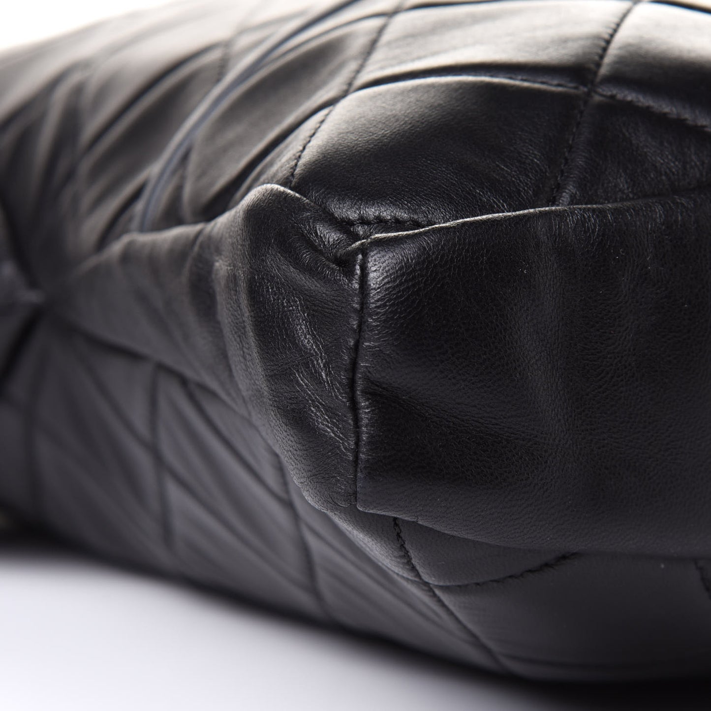 Lambskin Quilted Large Girl Bag Black