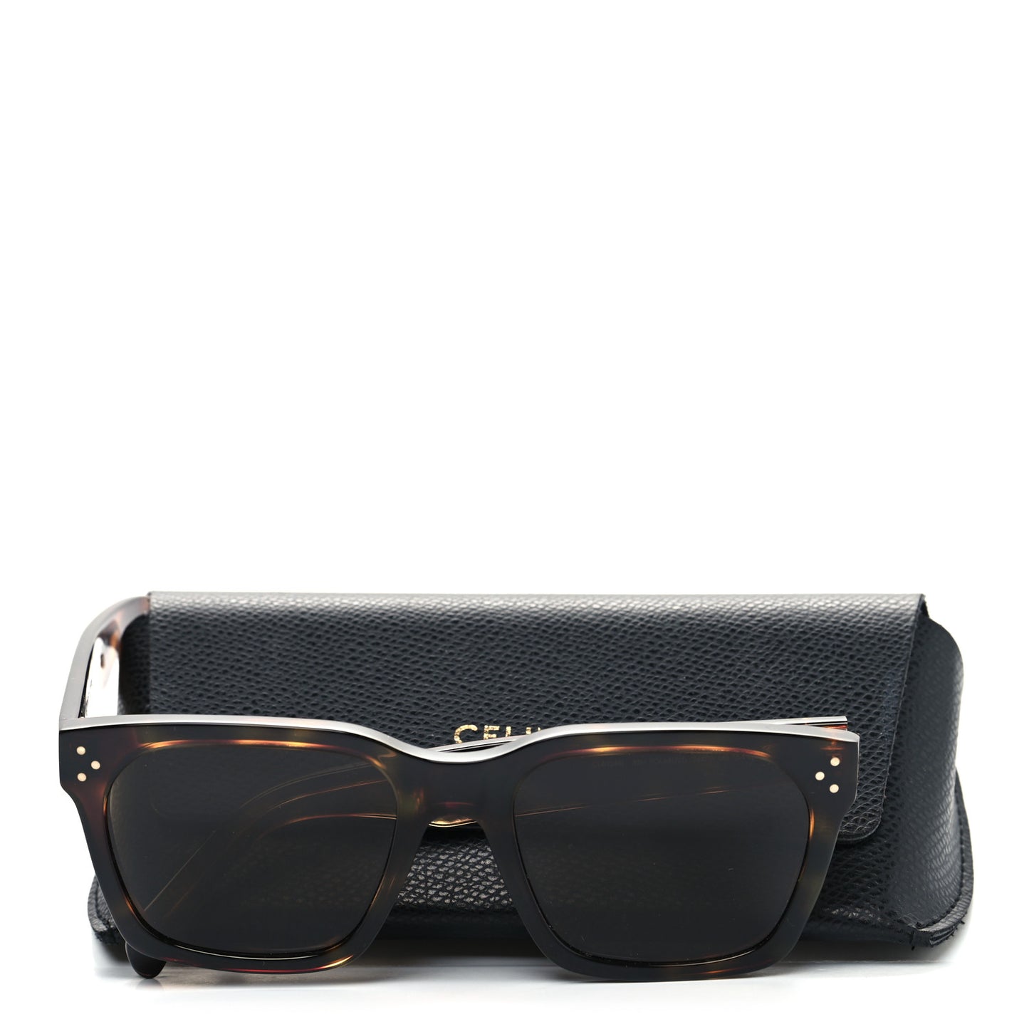 Acetate Polarized Square Sunglasses CL40248I Havana
