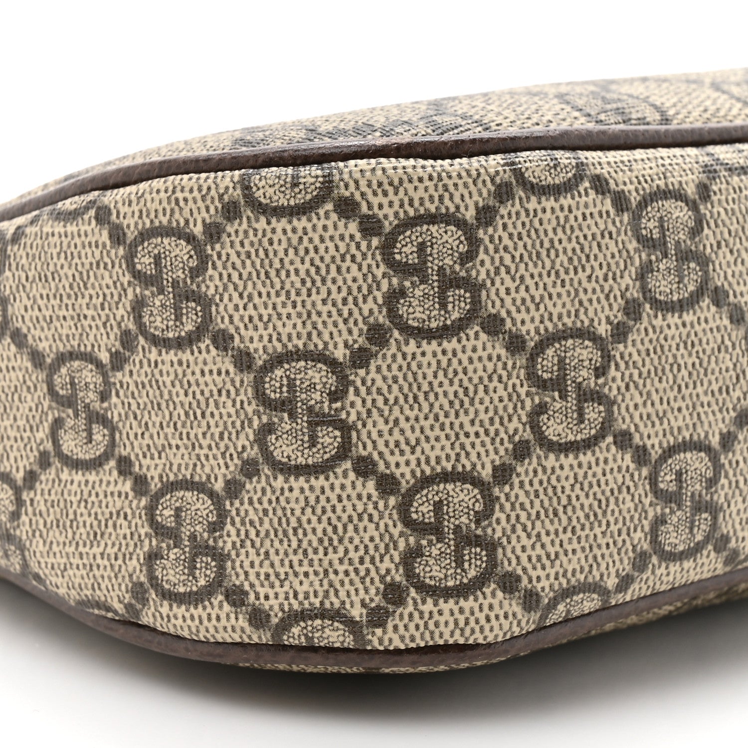 Gucci GG Supreme Monogram Textured Dollar Calfskin Web Small Ophidia GG Handbag Beige Ebony New Acero 10 of 11