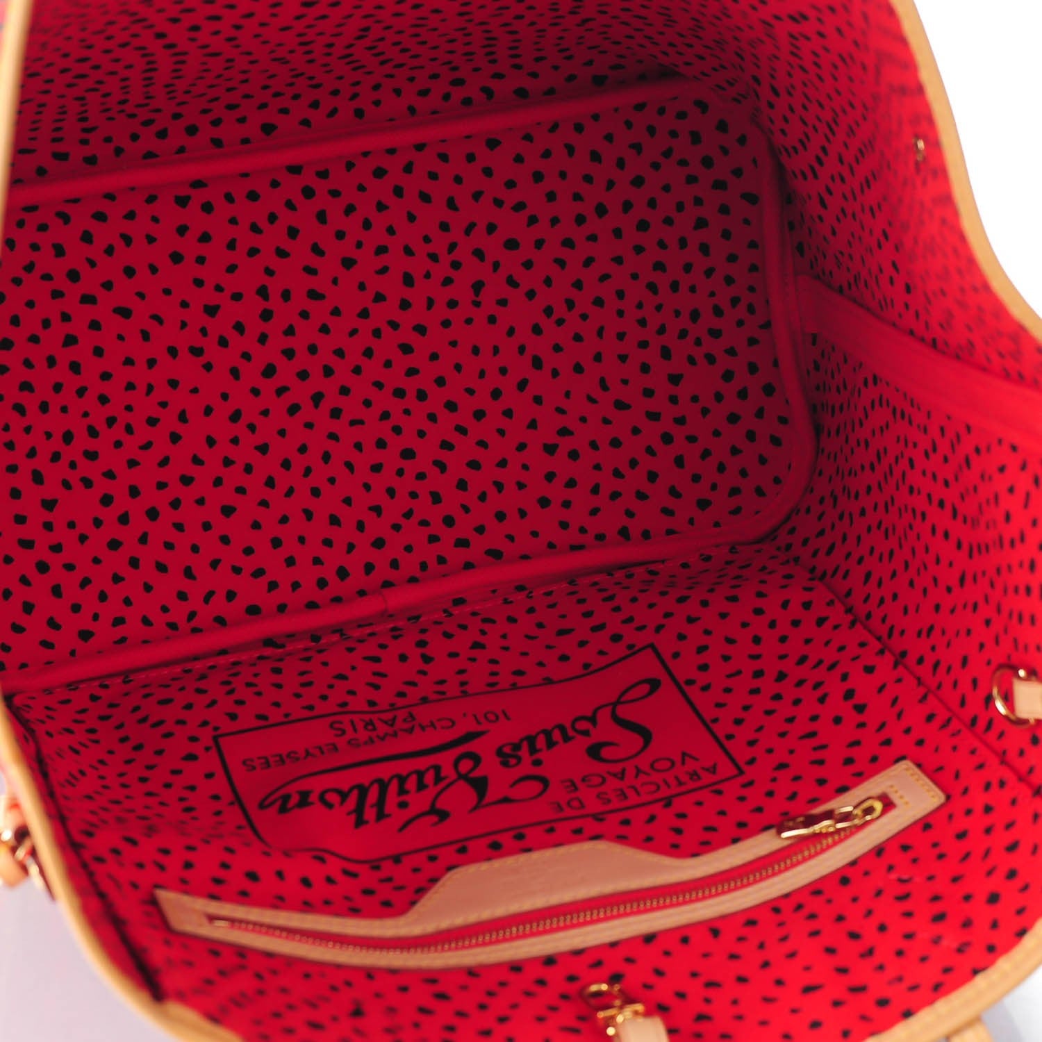 Louis Vuitton Monogram Kusama Waves Neverfull MM Red 5 of 8