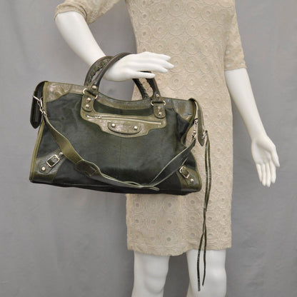Balenciaga Pony Hair City Olive 2 of 12