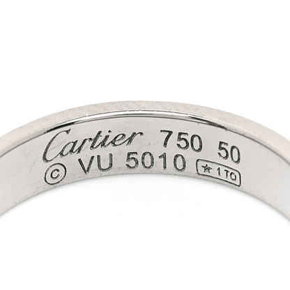 Cartier 18K White Gold 3.5mm LOVE Wedding Band Ring 50 5.25 4 of 4