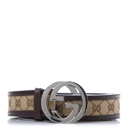 Gucci Monogram Interlocking G 40mm Belt 90 36 Dark Brown 1 of 7