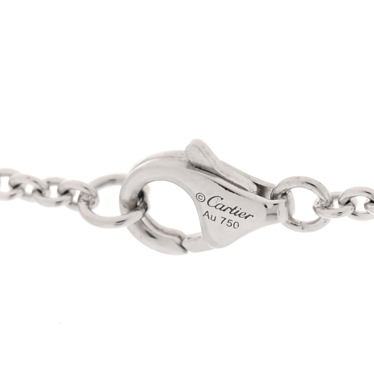 Cartier 18K White Gold Interlocking LOVE Necklace 4 of 6