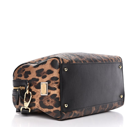 Dolce & Gabbana Dauphine Leopard Print Miss Sicily Boston Satchel 4 of 10
