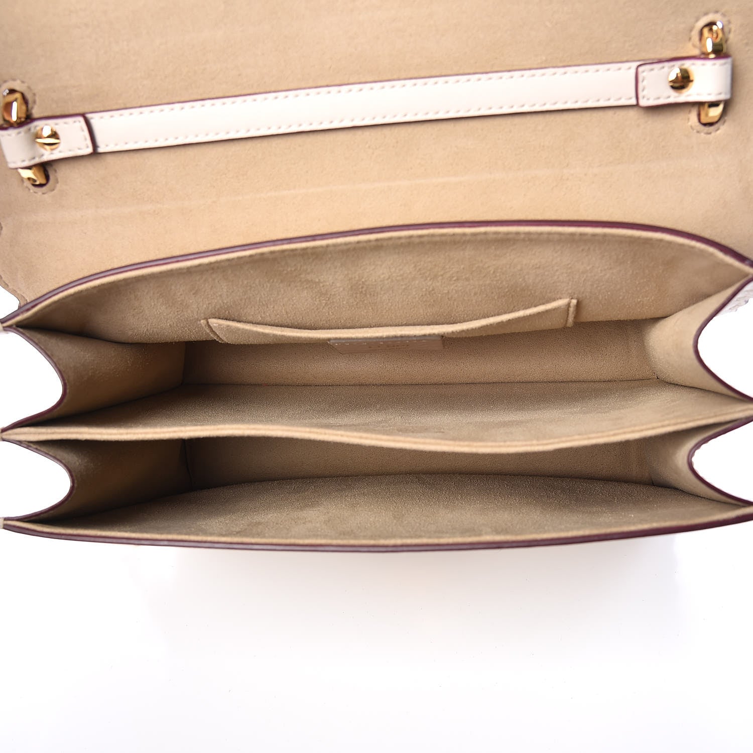 Fendi Vitello Liberty Scalloped Studded Kan I Shoulder Bag Camelia 5 of 9