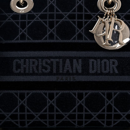 Christian Dior Velvet Cannage Medium Lady D-Lite Blue 12 of 13