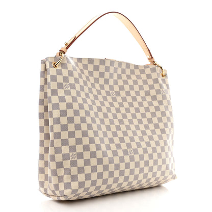 Louis Vuitton Damier Azur Graceful MM Rose Ballerine 3 of 10