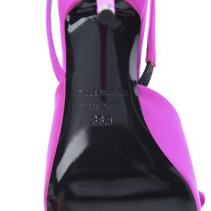 Balenciaga Satin Pointed Toe Knife Slingback Mules 38.5 Rose Fuchsia 7 of 8