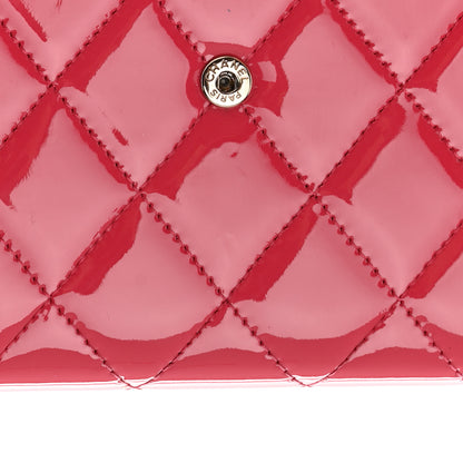 Chanel Patent Calfskin Quilted Boy Flap Wallet Pink 17 of 17